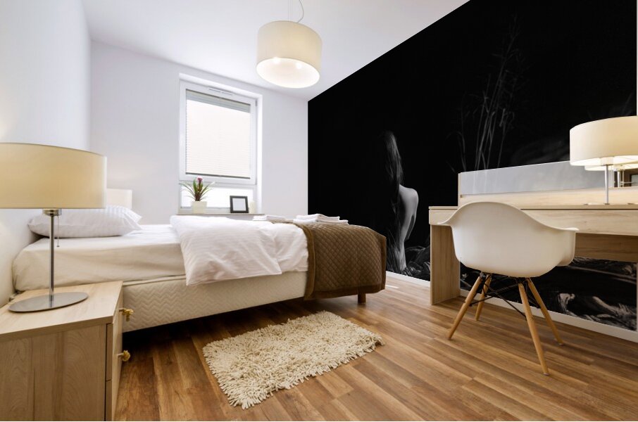 Full Moon Along the Guadalupe Mural print